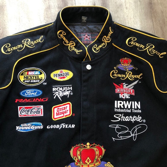 Crown Royal, NASCAR, Vintage, Y2K, Pit Crew, Racing Team Jacket, Mens, M, RARE - Picture 5 of 17